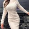 Women‘s Sweater Dress Winter Dress Sheath Dress Pink Khaki Light Blue Gray White Long Sleeve Pure Color Winter Fall Crew Neck Boho Casual S M L XL XXL 3XL 2 Women‘s Sweater Dress Winter Dress Sheath Dress Pink Khaki Light Blue Gray White Long Sleeve Pure Color Winter Fall Crew Neck Boho Casual S M L XL XXL 3XL -HANA Luxury Wear Shop claphc1603776775396