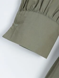 Women's Shirt Dress Casual Dress Sheath Dress Mini Dress Outdoor Daily Vacation Polyester Fashion Modern Shirt Collar Lace Up Long Sleeve Spring Fall Winter 2023 Regular Fit ArmyGreen Black White -HANA Luxury Wear Shop cuhubq1695027663795