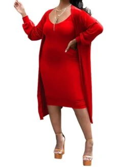 Women's Two Piece Dress Set Casual Dress Skirt Set Home Daily Fashion Streetwear Ribbed Midi Dress Crew Neck Long Sleeve Plain Slim Black White Wine Fall Winter S M L XL XXL -HANA Luxury Wear Shop dcakib1697597302414