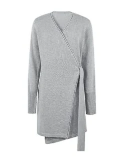 Women's Sweater Dress Jumper Dress Casual Dress Mini Dress Fashion Pure Color Outdoor Daily Vacation Going Out V Neck Long Sleeve Lace Up Patchwork 2023 Regular Fit Pink Khaki Dark Gray S M L XL -HANA Luxury Wear Shop dekmau1693994032850