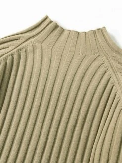 Women's Sweater Dress Jumper Dress Winter Dress Midi Dress Warm Plain Outdoor Daily Vacation Going Out Turtleneck Long Sleeve 2023 Loose Fit Black Brown Khaki One Size -HANA Luxury Wear Shop dewaim1697711604383