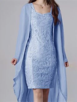 Women's Two Piece Dress Set Casual Dress Lace Dress Outdoor Daily Fashion Streetwear Lace Midi Dress V Neck Long Sleeve Plain Slim Yellow Pink Blue Fall Winter S M L XL XXL -HANA Luxury Wear Shop djcjms1694596489261
