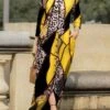 Women's Shirt Dress A Line Dress Maxi Long Dress Winter Dress Daily Holiday Polyester Elegant Modern Shirt Collar Patchwork Embroidered Long Sleeve Summer Spring Fall 2023 Regular Fit Yellow Red Green -HANA Luxury Wear Shop dxrbbt1660111454698