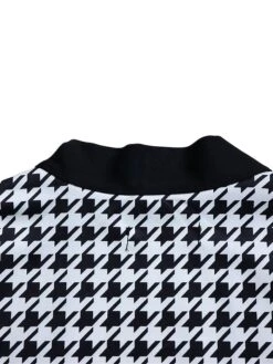 Women's Two Piece Dress Set Casual Dress Sheath Dress Daily Going Out Streetwear Modern Print Midi Dress Crew Neck Long Sleeve Houndstooth Regular Fit Black Fall Winter S M L XL XXL -HANA Luxury Wear Shop eaxtzl1695194343117