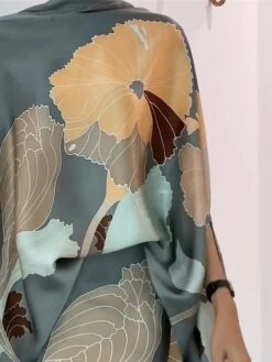 Women's Two Piece Dress Set Casual Dress Skirt Set Outdoor Date Fashion Streetwear Print Long Dress Maxi Dress Stand Collar Long Sleeve Floral Regular Fit Green Fall S M L XL XXL -HANA Luxury Wear Shop eemdbl1693278315193