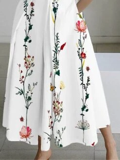 Women's Shirt Dress Casual Dress Maxi Long Dress Outdoor Office Business Polyester Fashion Modern Shirt Collar Button Pocket Sleeveless Summer Spring 2023 Regular Fit White Pink Blue Floral S M L XL -HANA Luxury Wear Shop endezv1688368283509