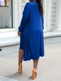 Women's Two Piece Dress Set Casual Dress Skirt Set Home Daily Fashion Streetwear Ribbed Midi Dress Crew Neck Long Sleeve Plain Slim Black White Wine Fall Winter S M L XL XXL -HANA Luxury Wear Shop epcqvo1697597305959