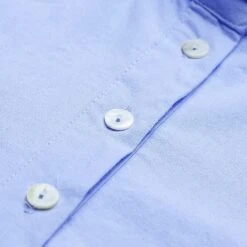 Women's Cotton Dress Pajamas Nightgown Nighty Pure Color Retro Comfort Home Daily Stand Collar Long Sleeve Button Summer Fall Spring White Blue -HANA Luxury Wear Shop eqgzyb1665286283457