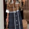 Women's Shirt Dress Casual Dress Midi Dress Outdoor Office Daily Polyester Fashion Modern Shirt Collar Button Pocket Long Sleeve Fall Winter 2023 Loose Fit Pink Brown Gray Plaid S M L XL 2XL -HANA Luxury Wear Shop eyejmy1695027656247
