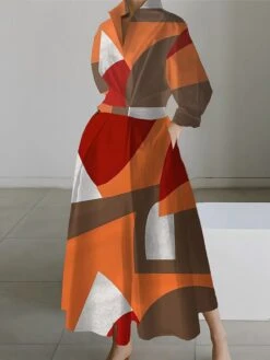 Women's Shirt Dress Casual Dress Swing Dress Maxi Long Dress Outdoor Office Daily Polyester Fashion Modern Shirt Collar Button Pocket Long Sleeve Fall Winter 2023 Loose Fit Black Navy Blue Blue