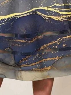 Women's Two Piece Dress Set Casual Dress Swing Dress Outdoor Daily Fashion Streetwear Mesh Patchwork Midi Dress Crew Neck Half Sleeve Ombre Marble Print Loose Fit Gray Summer Spring S M L XL XXL -HANA Luxury Wear Shop fzvmnl1683281843262