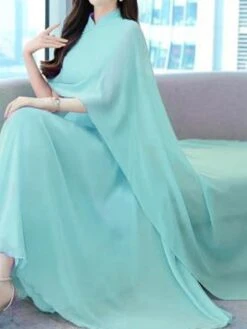 Women's Two Piece Dress Set Casual Dress Outdoor Daily Streetwear Modern Ruched Midi Dress V Neck 3/4 Length Sleeve Plain Regular Fit White Light Green Dark Pink Summer Spring S M L XL XXL -HANA Luxury Wear Shop hchkzl1678430737162