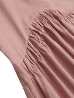 Women's Casual Dress Cotton Linen Dress Swing Dress Long Dress Maxi Dress Black Pink Green Short Sleeve Pure Color Ruched Spring Fall Autumn Crew Neck Elegant Vacation Loose Fit 2022 S M L XL XXL 3XL -HANA Luxury Wear Shop hyldoz1629970910573