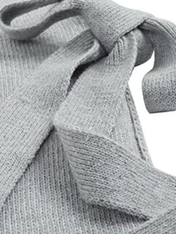 Women's Sweater Dress Jumper Dress Casual Dress Mini Dress Fashion Pure Color Outdoor Daily Vacation Going Out V Neck Long Sleeve Lace Up Patchwork 2023 Regular Fit Pink Khaki Dark Gray S M L XL -HANA Luxury Wear Shop iipssm1693994031353