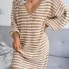 Women's Sweater Dress Jumper Dress Casual Dress Mini Dress Active Multicolor Outdoor Casual Daily Holiday V Neck Long Sleeve Patchwork 2023 Loose Fit Pink Blue Khaki S M L 1 Women's Sweater Dress Jumper Dress Casual Dress Mini Dress Active Multicolor Outdoor Casual Daily Holiday V Neck Long Sleeve Patchwork 2023 Loose Fit Pink Blue Khaki S M L -HANA Luxury Wear Shop iwhxfg1692947767009