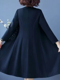 Women's Two Piece Dress Set Casual Dress Print Dress Home Daily Fashion Streetwear Print Midi Dress V Neck Long Sleeve Floral Regular Fit Red Navy Blue Blue Fall Winter L XL XXL 3XL 4XL -HANA Luxury Wear Shop ixlglm1697524583147