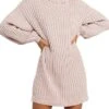 Women's Sweater Dress Winter Dress Jumper Dress Mini Dress Patchwork Outdoor Street Daily Fashion Streetwear Turtleneck Long Sleeve 2023 Loose Fit Black Pink Wine Color S M L XL XXL Size