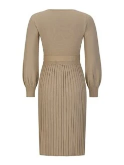 Women‘s Sweater Dress Winter Dress Bodycon Knee Length Dress Black Dark Green Khaki Long Sleeve Pure Color Lace Up Fall Winter Autumn Crew Neck Elegant Winter Dress Fall Dress 2023 S M L XL XXL -HANA Luxury Wear Shop jjdinr1657786354521