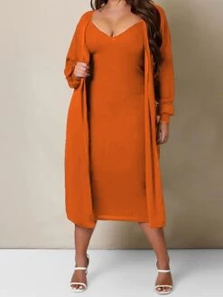 Women's Two Piece Dress Set Casual Dress Skirt Set Home Daily Fashion Streetwear Ribbed Midi Dress Crew Neck Long Sleeve Plain Slim Black White Wine Fall Winter S M L XL XXL -HANA Luxury Wear Shop jmrprk1697597308521