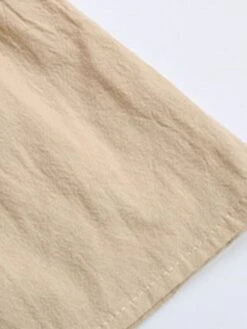 Women's Casual Dress Cotton Linen Dress Mini Dress Linen / Cotton Blend Basic Classic Outdoor Daily Vacation Split Neck Ruffle Button Long Sleeve Fall Winter Autumn 2023 Loose Fit Apricot Plain S M L -HANA Luxury Wear Shop jpuwtx1695014842821