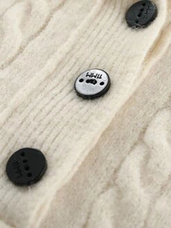 Women's Sweater Dress Jumper Dress Casual Dress Midi Dress Fashion Pure Color Outdoor Daily Vacation Going Out Lapel Long Sleeve Patchwork Button 2023 Regular Fit White Camel One Size -HANA Luxury Wear Shop kbeifg1695280915251