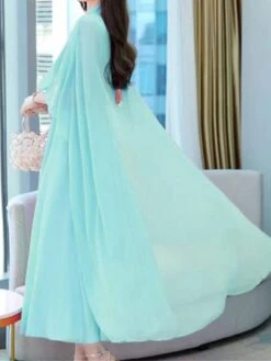 Women's Two Piece Dress Set Casual Dress Outdoor Daily Streetwear Modern Ruched Midi Dress V Neck 3/4 Length Sleeve Plain Regular Fit White Light Green Dark Pink Summer Spring S M L XL XXL -HANA Luxury Wear Shop kjpjay1678430736076