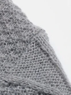 Women's Sweater Dress Jumper Dress Casual Dress Mini Dress Warm Pure Color Outdoor Casual Daily Going Out V Neck Long Sleeve 2023 Loose Fit Gray S M L -HANA Luxury Wear Shop ksgdgl1695194444932