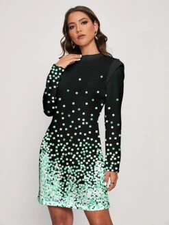 Women's Sweater Dress Winter Dress Jumper Dress Midi Dress Warm Polka Dot Outdoor Daily Holiday Vacation Round Neck Long Sleeve 2023 Regular Fit Pink Green S M L XL XXL 3XL -HANA Luxury Wear Shop mawolb1697523640630
