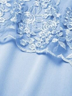 Women's Dress Set Lace Dress Midi Dress Light Blue Green Gray Half Sleeve Floral Embroidered Layered Patchwork Summer Spring Fall Crew Neck Elegant Chinoiserie 2023 M L XL XXL XXXL 4XL 5XL -HANA Luxury Wear Shop mfvkmr1675149813837