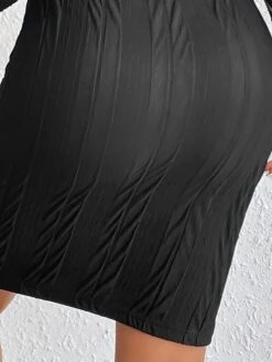 Women's Casual Dress Cotton Linen Dress Mini Dress Linen / Cotton Blend Fashion Classic Outdoor Daily Vacation Crew Neck Puff Sleeve Layered Long Sleeve Fall Autumn 2023 Regular Fit Black Plain S M L -HANA Luxury Wear Shop mixagt1694669991691