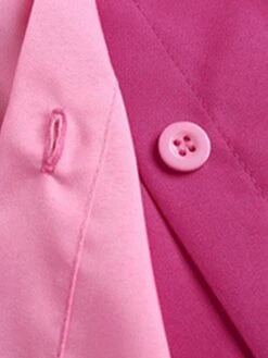 Women's Shirt Dress Casual Dress Swing Dress Maxi Long Dress Business Daily Date Polyester Fashion Modern Shirt Collar Button Split Long Sleeve Summer Spring Fall 2023 Loose Fit Dark Pink Blue Color -HANA Luxury Wear Shop mqfjag1691648490152