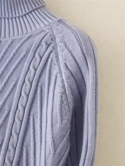 Women's Sweater Dress Jumper Dress Winter Dress Mini Dress Warm Plain Outdoor Daily Vacation Going Out Turtleneck Long Sleeve Ruffle 2023 Slim Black Blue Apricot One Size -HANA Luxury Wear Shop nldqmc1697711284612