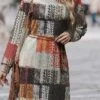 Women's Sweater Dress Jumper Dress Casual Dress Mini Dress Warm Plaid Outdoor Daily Vacation Going Out Turtleneck Long Sleeve 2023 Loose Fit Yellow Blue Green S M L XL XXL 3XL