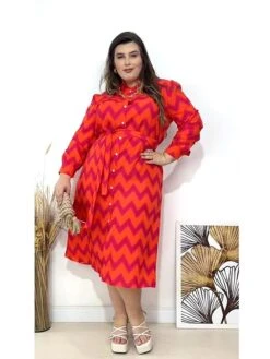 Women's Shirt Dress Casual Dress Midi Dress Outdoor Vacation Polyester Fashion Casual Shirt Collar Button Pocket Long Sleeve Summer Spring Fall 2023 Loose Fit Red Color Block S M L XL XXL -HANA Luxury Wear Shop optcvl1694514830694