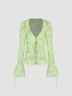 Women's Two Piece Dress Set Casual Dress Skirt Set Outdoor Daily Fashion Streetwear Print Long Dress Maxi Dress V Neck Long Sleeve Floral Slim Pink Green Fall S M L -HANA Luxury Wear Shop pjqppg1693278430484