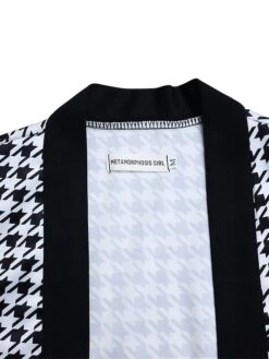 Women's Two Piece Dress Set Casual Dress Sheath Dress Daily Going Out Streetwear Modern Print Midi Dress Crew Neck Long Sleeve Houndstooth Regular Fit Black Fall Winter S M L XL XXL -HANA Luxury Wear Shop pwqmih1695194342771