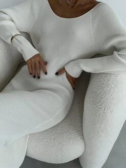 Women's Sweater Dress Winter Dress Jumper Dress Midi Dress Split Outdoor Daily Vacation Fashion Streetwear V Neck Long Sleeve 2023 Regular Fit Black White Green Color S M L Size -HANA Luxury Wear Shop pxptcn1692614175631