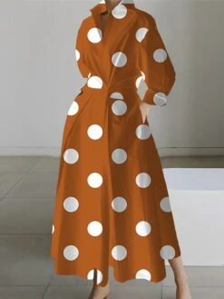 Women's Shirt Dress Casual Dress Swing Dress Maxi Long Dress Outdoor Office Daily Polyester Fashion Modern Shirt Collar Button Pocket Long Sleeve Spring Fall Winter 2023 Loose Fit Black White Pink -HANA Luxury Wear Shop qesmgu1691048824278