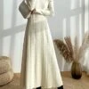 Women's Sweater Dress Jumper Dress Casual Dress Long Dress Maxi Dress Active Pure Color Outdoor Casual Holiday Vacation Turtleneck Long Sleeve 2023 Regular Fit Black Beige M