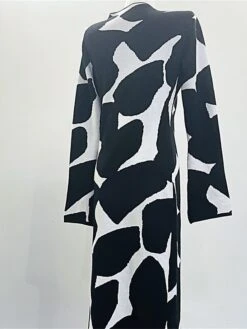Women's Sweater Dress Winter Dress Jumper Dress Long Dress Maxi Dress Fashion Leopard Outdoor Daily Holiday Date Crew Neck Long Sleeve Print 2023 Slim Black S M L XL -HANA Luxury Wear Shop qnzlyk1692938965157