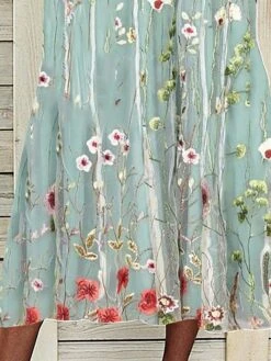 Women's Two Piece Dress Set Casual Dress Tank Dress Outdoor Daily Fashion Streetwear Pocket Print Maxi Dress V Neck Sleeveless Floral Regular Fit Green Summer Spring S M L XL XXL -HANA Luxury Wear Shop qqpfmo1681352903613