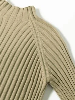 Women's Sweater Dress Jumper Dress Winter Dress Midi Dress Warm Plain Outdoor Daily Vacation Going Out Turtleneck Long Sleeve 2023 Loose Fit Black Brown Khaki One Size -HANA Luxury Wear Shop qzhoah1697711604920