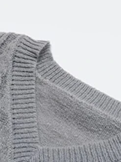 Women's Sweater Dress Jumper Dress Casual Dress Mini Dress Warm Pure Color Outdoor Casual Daily Going Out V Neck Long Sleeve 2023 Loose Fit Gray S M L -HANA Luxury Wear Shop rlunqv1695194445382