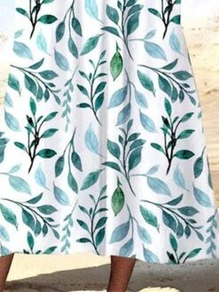 Women's Two Piece Dress Set Casual Dress Dress Set Outdoor Daily Fashion Streetwear Button Pocket Midi Dress V Neck Half Sleeve Leaf Regular Fit Blue Summer Spring S M L XL XXL -HANA Luxury Wear Shop sexiro1682419683638