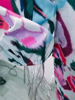 Women's Two Piece Dress Set Casual Dress Sheath Dress Outdoor Daily Fashion Streetwear Print Maxi Dress One Shoulder Long Sleeve Graphic Abstract Loose Fit Red Royal Blue Sky Blue Summer Spring S M L -HANA Luxury Wear Shop smtuxu1680749952554