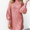 Women‘s Sweater Dress Winter Dress Knit Dress Mini Dress Black Yellow Pink Long Sleeve Pure Color Knit Spring Fall Winter Hooded Fashion Loose Fit 2023 S M L XL XXL 3XL