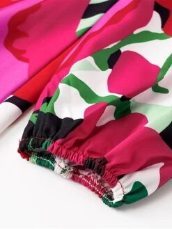 Women's Shirt Dress Casual Dress Midi Dress Outdoor Daily Vacation Polyester Fashion Modern Shirt Collar Button Split Long Sleeve Summer Spring Fall 2023 Loose Fit Red Floral S M L XL 2XL -HANA Luxury Wear Shop tkoevx1689823550480