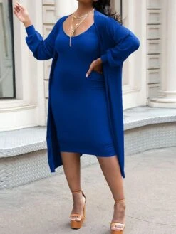 Women's Two Piece Dress Set Casual Dress Skirt Set Home Daily Fashion Streetwear Ribbed Midi Dress Crew Neck Long Sleeve Plain Slim Black White Wine Fall Winter S M L XL XXL -HANA Luxury Wear Shop tkwvfw1697597305275