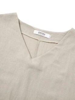 Women's Linen Dress Shift Dress Midi Dress Black Pink Apricot Short Sleeve Pure Color Pocket Summer Spring Fall Crew Neck Basic Loose Fit 2023 M L XL 2XL 3XL 4XL 5XL -HANA Luxury Wear Shop tmieph1684215453155