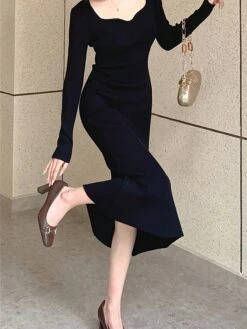 Women's Sweater Dress Jumper Dress Casual Dress Midi Dress Fashion Pure Color Outdoor Daily Vacation Going Out V Neck Long Sleeve Patchwork 2023 Regular Fit Black Pink Blue S M 29 Women's Sweater Dress Jumper Dress Casual Dress Midi Dress Fashion Pure Color Outdoor Daily Vacation Going Out V Neck Long Sleeve Patchwork 2023 Regular Fit Black Pink Blue S M -HANA Luxury Wear Shop ttcyvb1695268453081